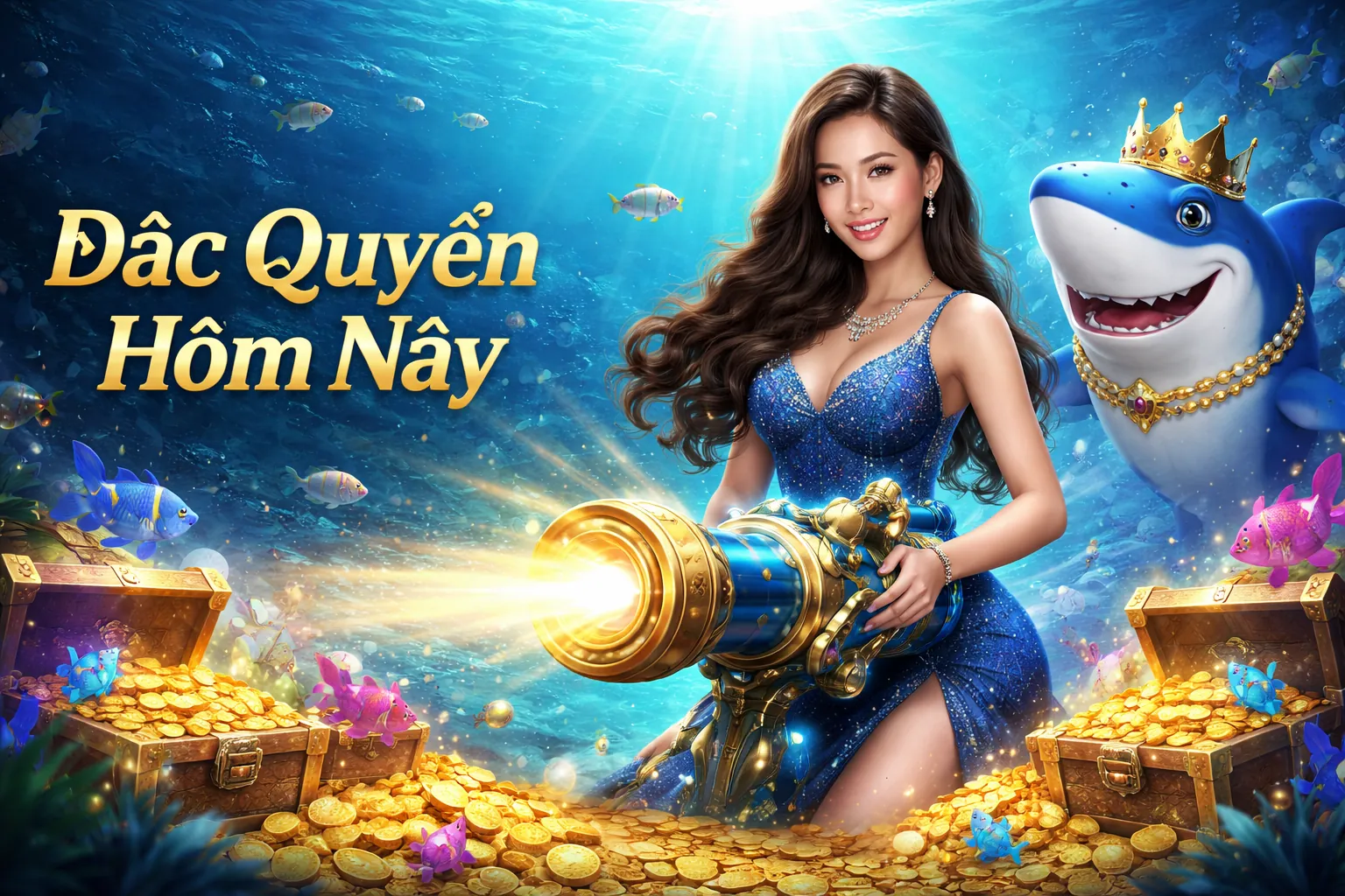 Hình ảnh đại dương sống động với trò chơi bắn cá tại f1680 code